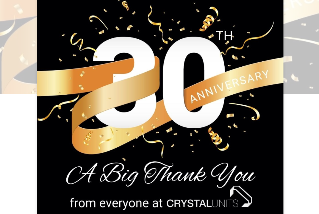Crystal Units Celebrates 30 Years of Glazing Innovation