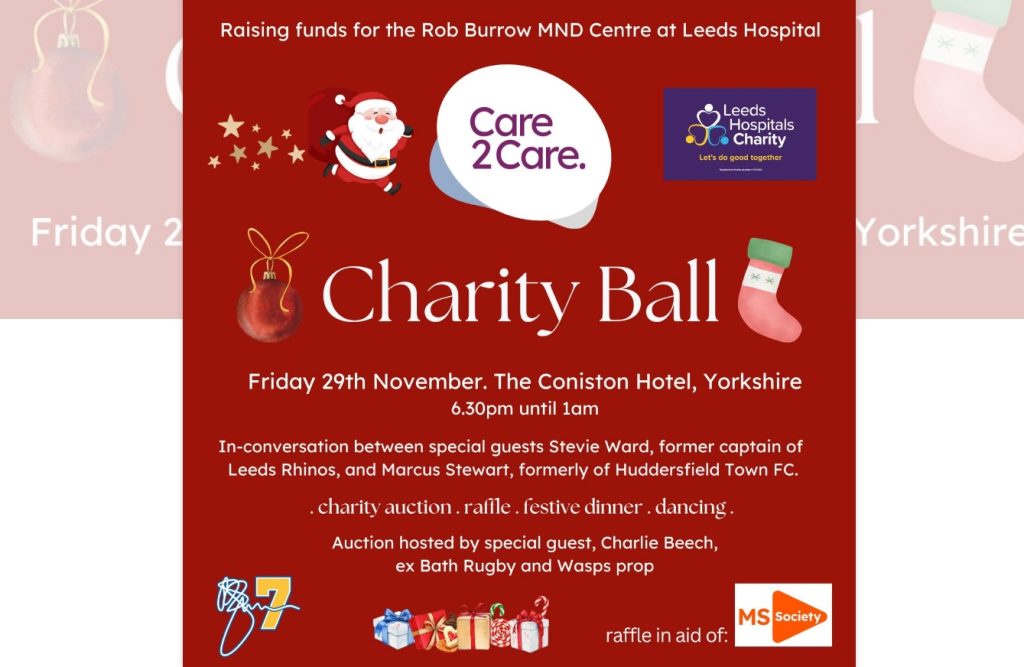 Care2Care Hosts Christmas Ball for Rob Burrow MND Appeal