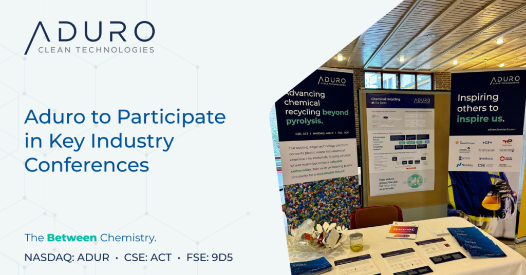 Aduro Clean Technologies to Showcase Innovations at Key Conferences