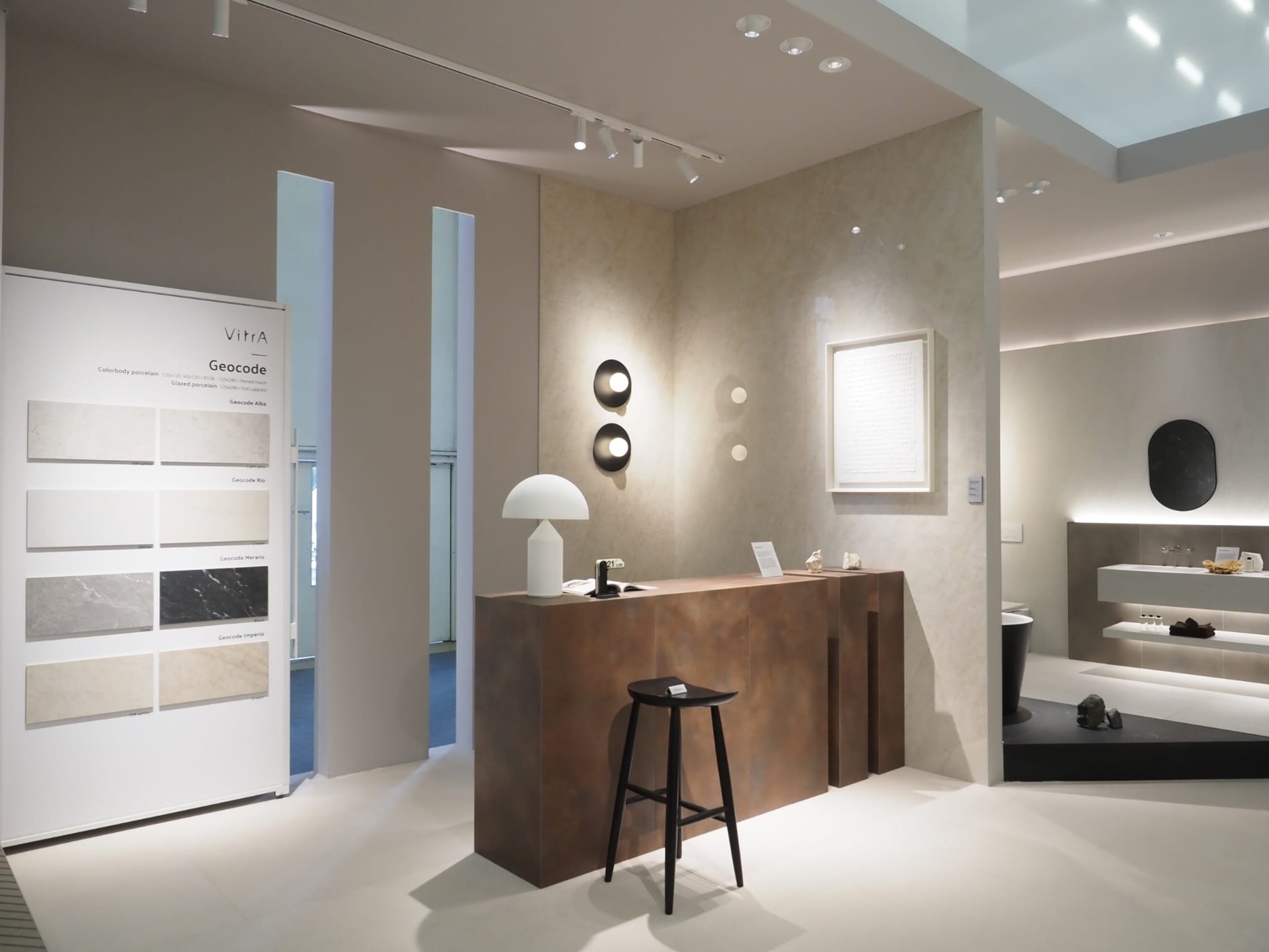 Brittany Bathgate | The Code Concept and New Design Codes Take Centre Stage for VitrA Tiles at Cersaie Geocode collection display on the VitrA Tiles stand: The Code Concept and New Design Codes Take Centre Stage for VitrA Tiles at Cersaie